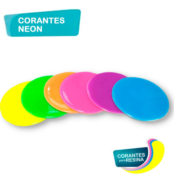 Corantes Para Resina - Kit  Com 6 Cores Neon De 10g 1