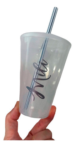 10 Vasos Plastico Con Nombre Sorbete 400cc Souvenir 1