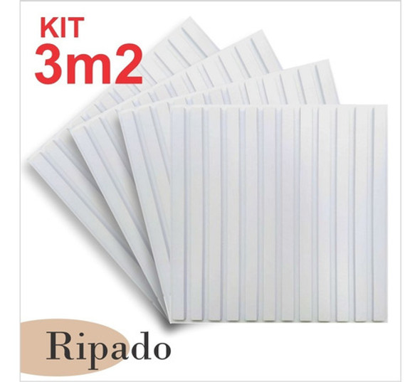 Kit 12 Placas 3d Pvc Revestimento Decorativo Parede Ripado 0 Kit 12 Placas 3d Pvc Revestimento Decorativo Parede Ripado 0