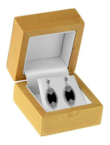 Casa Geff Casa Madera De Arce Arete Caja De Regalo De Joyerr 0