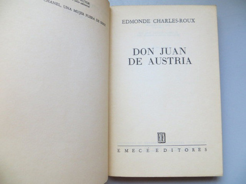 Don Juan De Austria Edmonde Charles Roux Emecé 1981 1