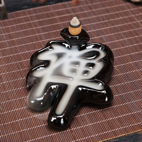 Incensário Kanji Zen Fumaça Oriental Meditação Yoga 107001 1