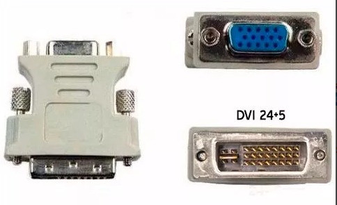 Adaptador Dvi A Vga Dvi-i Macho A Vga Hembra Dvi Dual 24+5 1