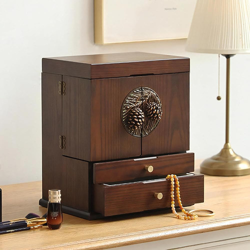 Caja Organizadora De Maquillaje Gogogreat Con Espejo Abatibl 1