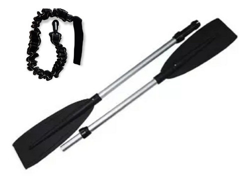 Salva Remo + Remo Doble Plana 2,30m Para Kayak Bote Canoa 0