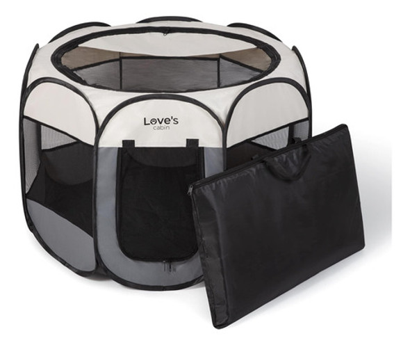 Corral Para Mascotas Loves Portatil Plegable Gris - S 0 Corral Para Mascotas Loves Portatil Plegable Gris - S 0