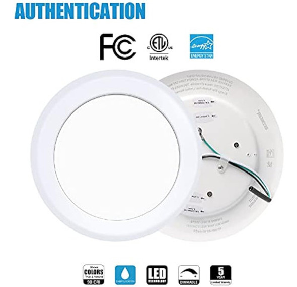 Ecoeler - Paquete De 24 Luces Led De Disco De 5/6  , Luz De 1 Ecoeler - Paquete De 24 Luces Led De Disco De 5/6  , Luz De 1