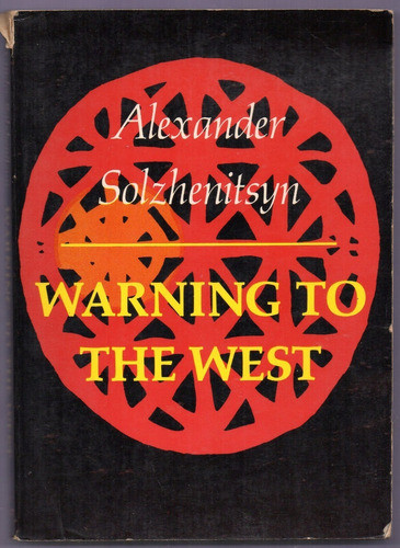 Libro Warning To The West - A. Solzhenitsyn 0