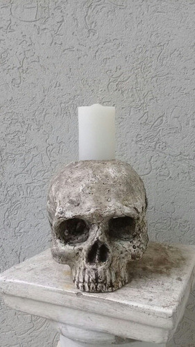 Craneo Calavera Portavelon Tamaño Grande 0