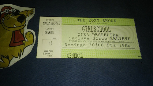 Girlschool -entrada 30/06/2013 (entrada De Coleccion) 0