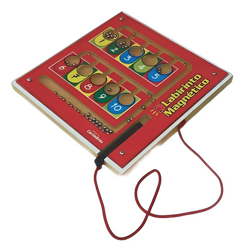 Brinquedo Lúdico Montessori Labirinto Magnético Mdf 0