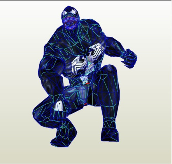 Planos Venom  Figura Arrodillada * Spiderman Marvel Hulk 1
