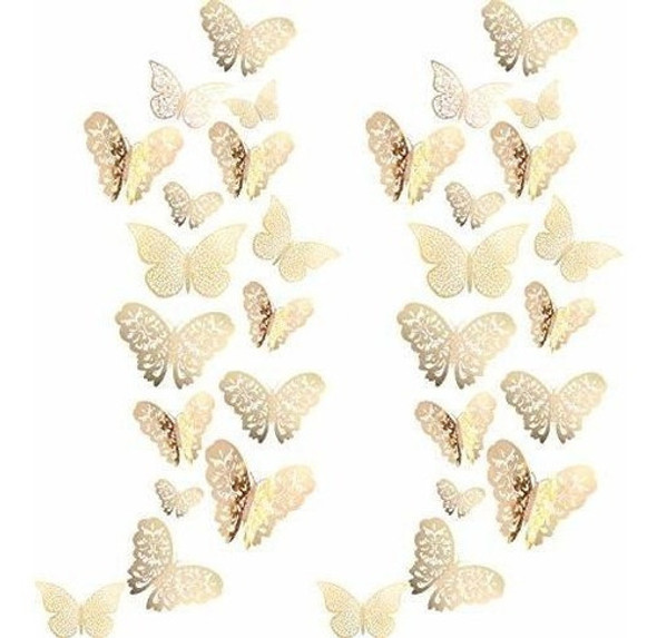 72 Piezas 3d Mariposa Calcomanias De Pared Calcomania Calc 1
