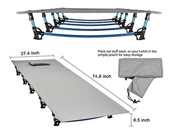 Cuna Plegables Ultraligero Que Acampa Cama, Compacto Portáti 1
