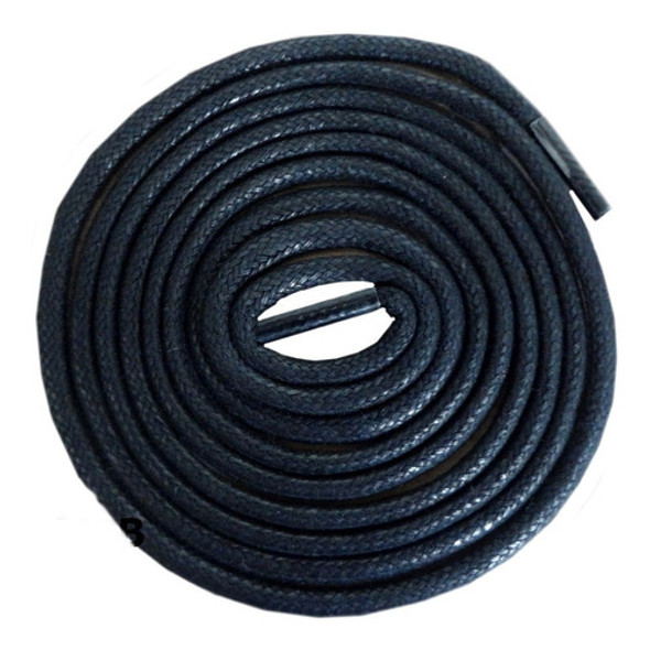 Par Cadarço Redondo Encerado Coturnos Botas 1,50 Cor Preto 0