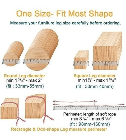 32 Regatones Para Sillas De Silicona Transparente C/fieltro 1