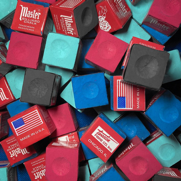 Giz Master Cinza Profissional Sinuca Bilhar 12 Peças 1