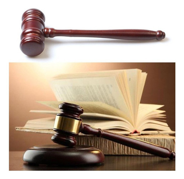 . Miniatura Martillo Abogado Decoração Juez Simulado Madeira 1