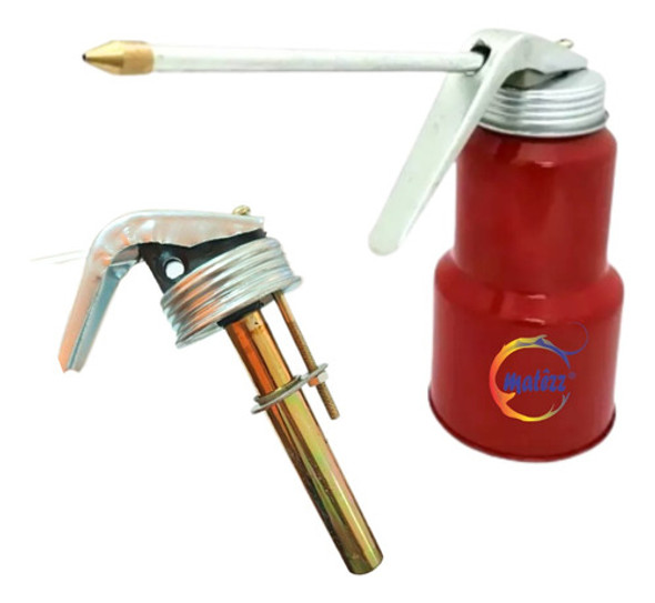 Aceitera Metalica A Bomba 450cc Pico Rigido Matezz 0