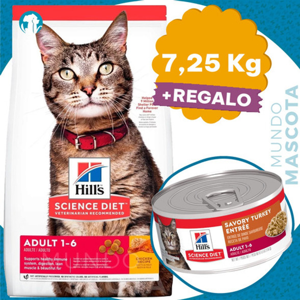 Comida Gato Adulto Hills 7,25 Kg + Regalo + Envío Gratis 0 Comida Gato Adulto Hills 7,25 Kg + Regalo + Envío Gratis 0