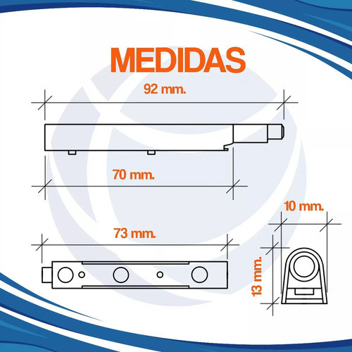 Expulsor Simple Push Open Plástico Gris Puerta X 4 Uni 1