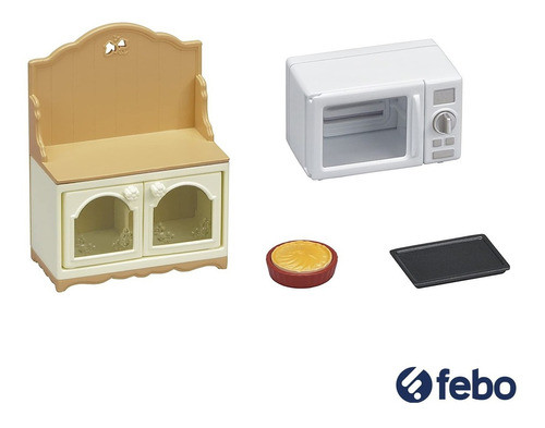 Juguete Sylvanian Families Armario De Cocina Con Microondas 1
