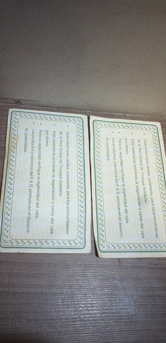 Lote De Dos Ticket De Trueque Antiguos De 10 Créditos 1