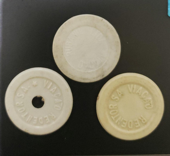 Fichas De Ônibus Lote  Rubanil Ltda E Redentor S.a. 0