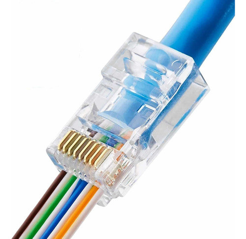 Conectores De Paso Cat6 Rj45 Unno Ad3099wt Pack X100 - -sdsh 1