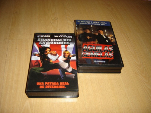 Lote 2 Vhs Jackie Chan Aguilas Gemelas Shangai Kid En Londre 0