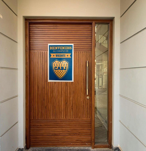 Cartel Bienvenidos Cumpleaños - Futbol Boca Juniors - Lamina 1