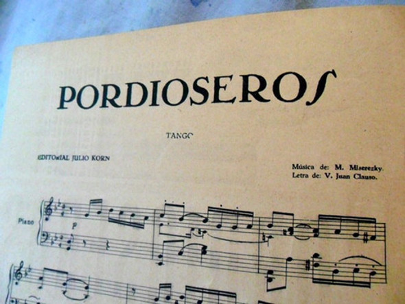Pordioseros, Clauso, Miserezky, Partitura Tango 1