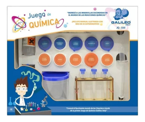 Juego De Quimica Galileo Con Manual Para Experimentos Jq-555 0