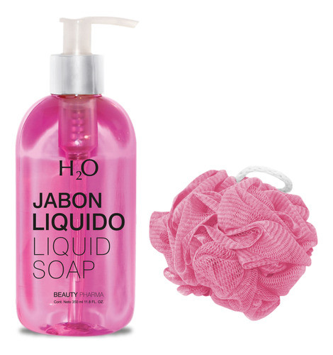 Jabón Líquido H2o Pink Sunset 350 Ml. + Esponja 0