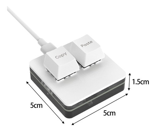 Copiar E Colar Teclado Mecânico De 2 Teclas Para Branco 1