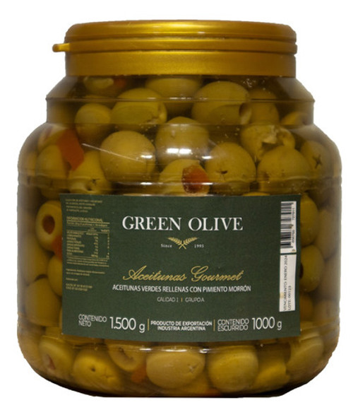 Aceitunas Verdes Rell. C/ Morron X 1 Kg. (en Aceite) Pet 0