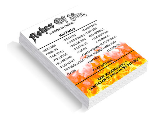 1000 Folletos 20 X 14 Cm Papel Obra 75gr Simple Faz Color 0