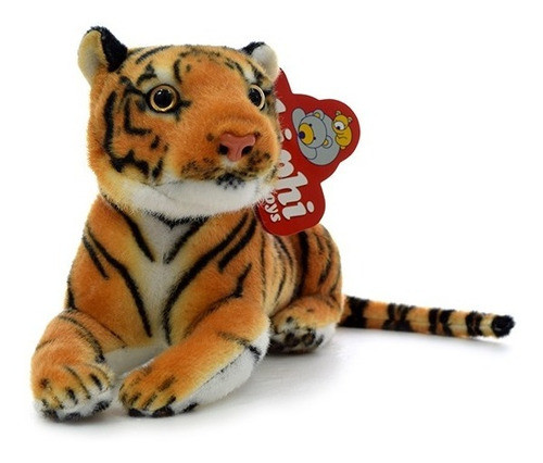 Peluche Tigre Marron Echado 24cm - Orig. Phi Phi Toys 0