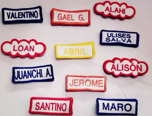 5 Etiquetas Nombre Bordado 0