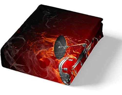 Feelyou Drum Kit Juego De Ropa De Cama Rock Music Theme Fund 1