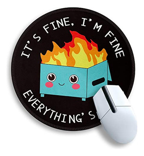 Dumpster On Fire - Alfombrilla Redonda Para Mouse 0