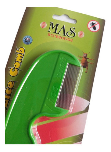 Peine Para Piojos Liendres Pediculosis De Acero Mango Largo 1