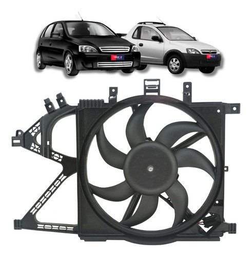 Eletroventilador Radiador Gm Corsa E Montana De 2003 À 2009 0