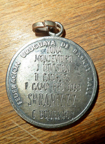 Antigua Medalla Campeonato Federal Basketball 1983 Cadetes 1