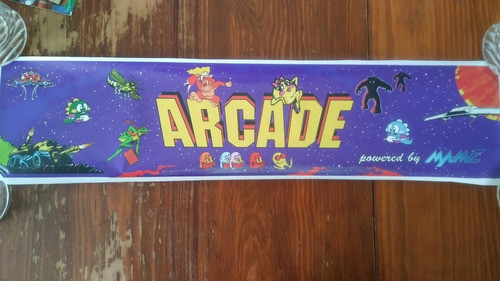 Vinilo  Marquesina Arcade  Mame Genérica Para Lado Externo 1