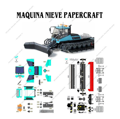 Maquina Nieve Papercraft 25 Cm Aproximadamente 0