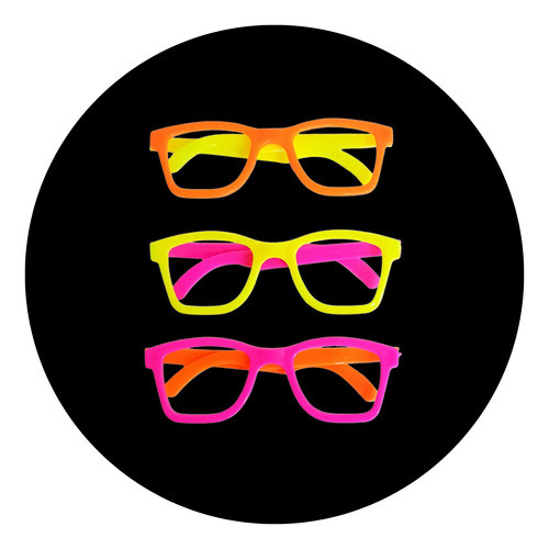 Anteojos Super Fluo Plásticos X 96 Cotillón-carioca-fiestas 0