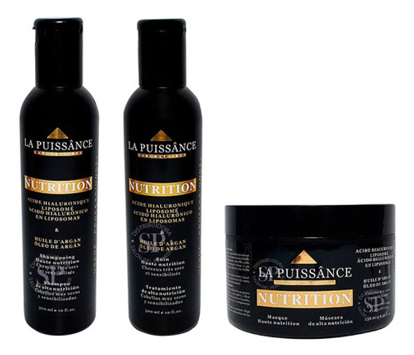 Kit La Puissânce Nutrition Argan Shampoo + Acond. + Máscara 0