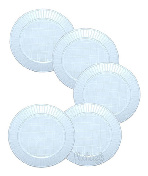 Platos Descartables 22cm Bp Blanco X50 Unidades Postres C 0