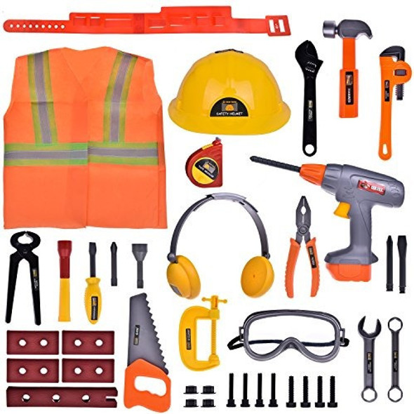 Fun Little Toys Construction Kids Tool Juego De Juguetes, Ju 0